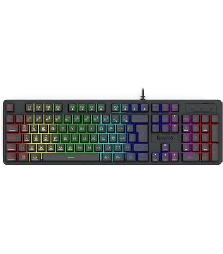 Teclado mecânico RGB para jogos Teclado mecânico RGB retroiluminado por LED USB - Teclas